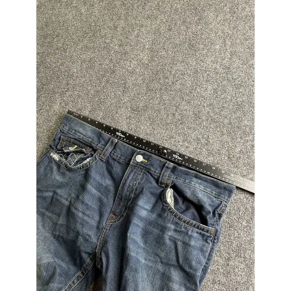 Mens True Religion World Tour Made in USA Blue Denim Jeans, Size 40